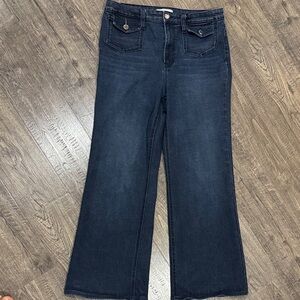 Nine West Dark Blue Wide Leg Jeans Size 14
